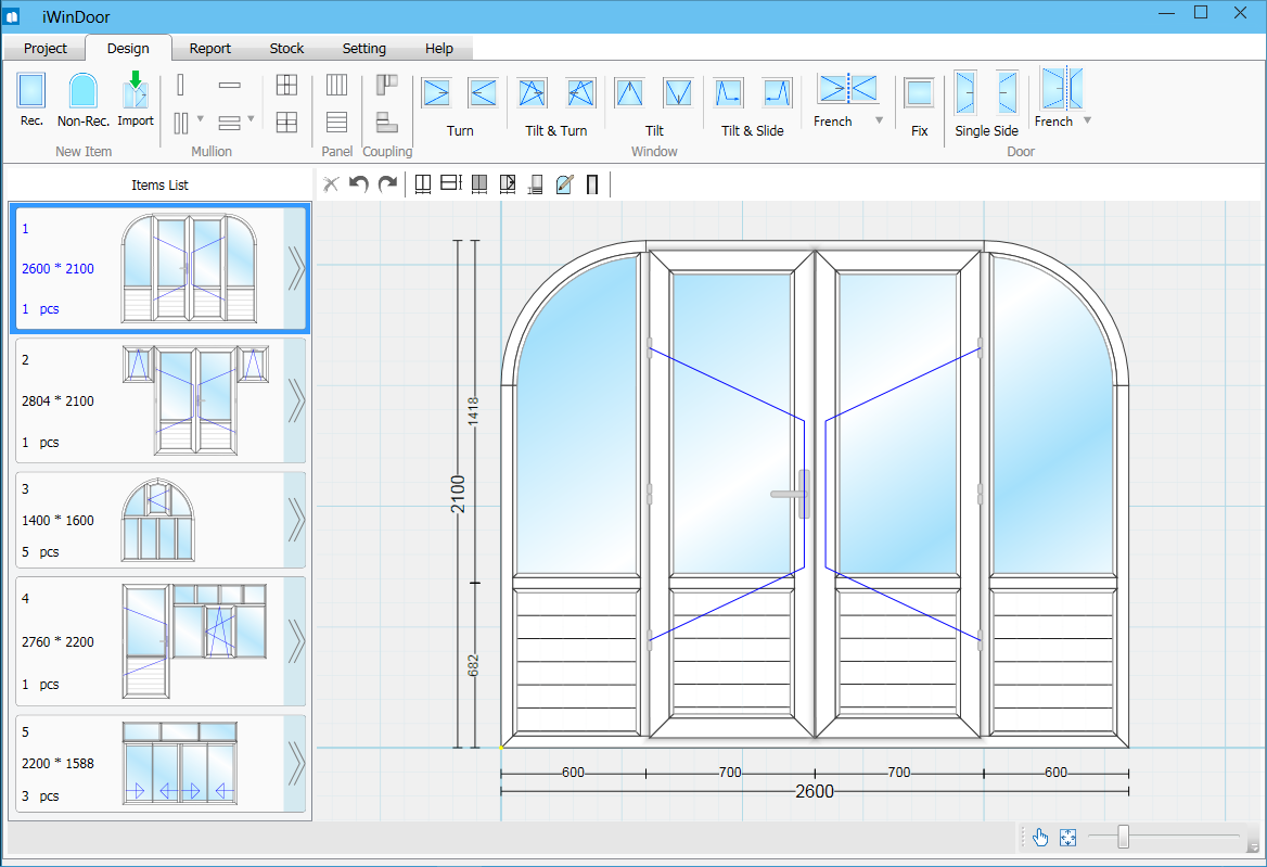 Phần mềm thiết kế cửa nhựa lõi thép, cửa nhôm xingfa