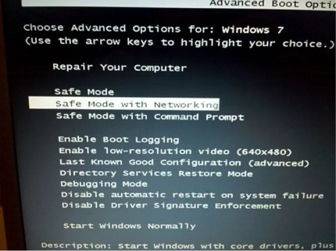 Cách sửa máy tính khi bị màn hình xanh: Màn hình Safe Mode của Windows
