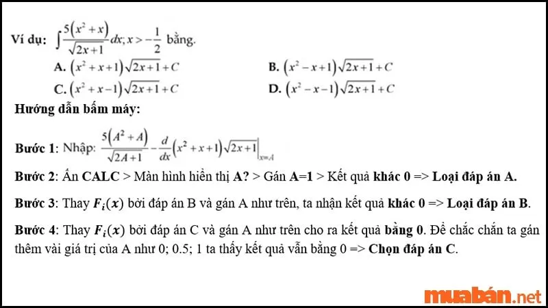 Ví dụ tìm nguyên hàm F(x) của hàm số f(x)