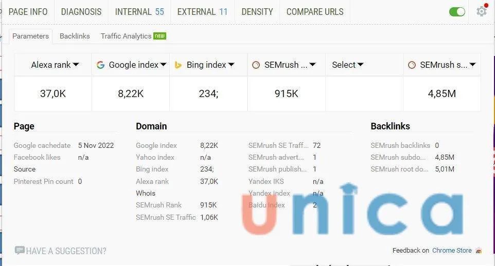 Giao diện làm việc của Seoquake