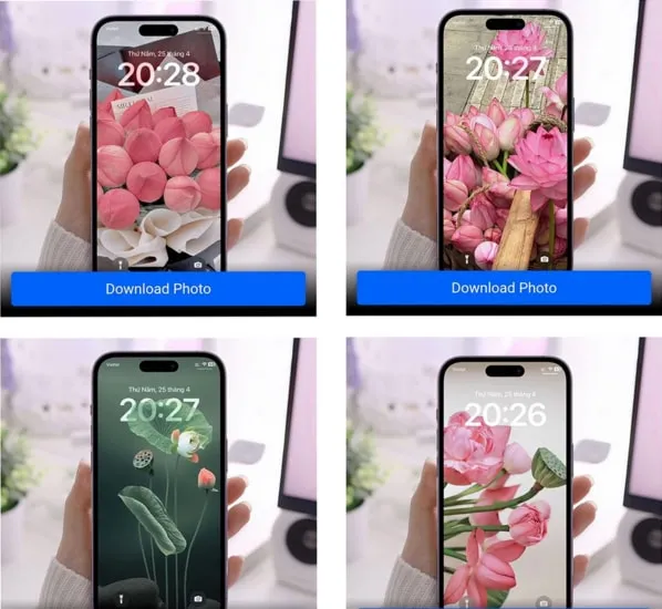 Nút Download Photo để tải toàn bộ ảnh về máy.