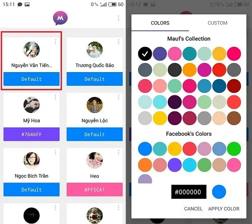 Cách đổi màu Messenger thành màu đen trên Android