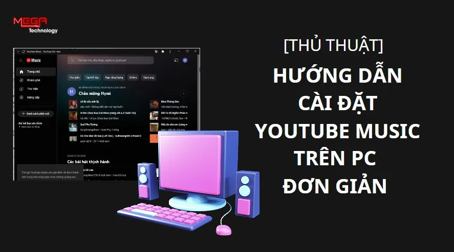 Giao diện trực quan hướng dẫn người dùng cách cài đặt YouTube trên máy tính dưới dạng ứng dụng độc lập.