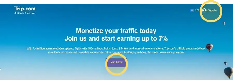 Quy trình đăng ký tài khoản Trip.com Affiliate chi tiết