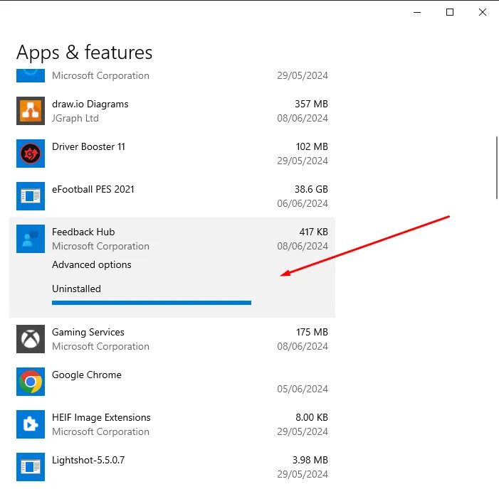 Hộp thoại xác nhận gỡ cài đặt chương trình cơ bản trên hệ điều hành Windows