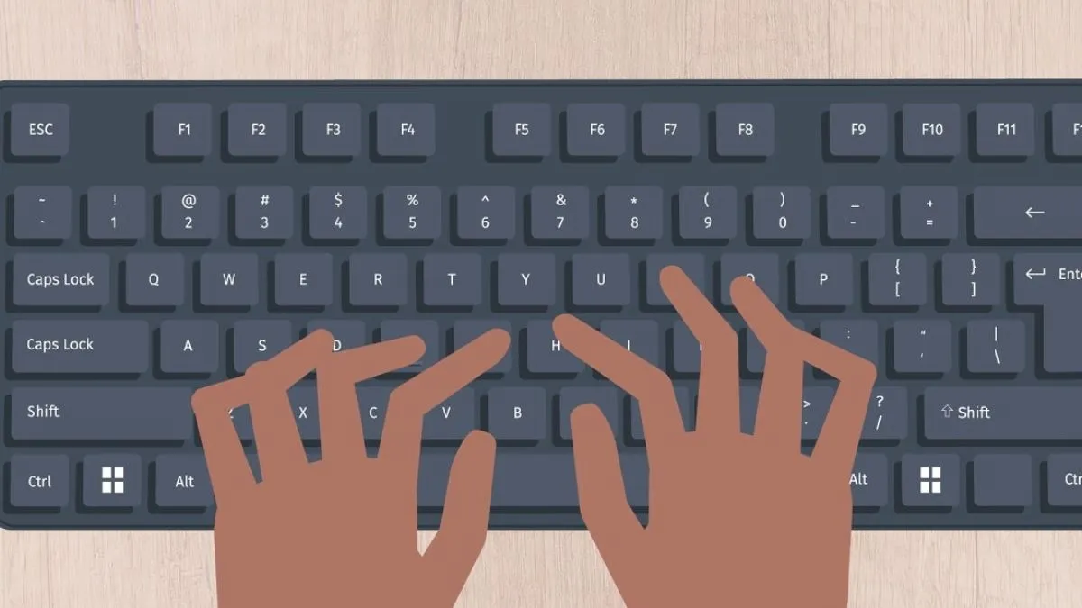 Nguyên tắc cơ bản và phân chia khu vực ngón tay chuẩn trong cách đánh máy tính 10 ngón