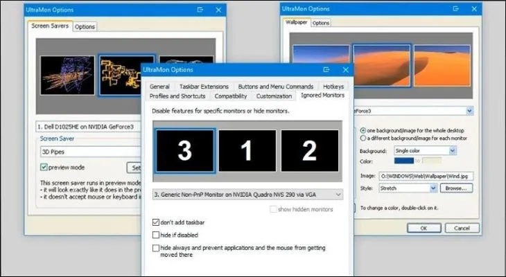 Tính Năng Quản Lý Cửa Sổ Đa Dạng Của Phần Mềm UltraMon Cho Thiết Lập Đa Màn Hình