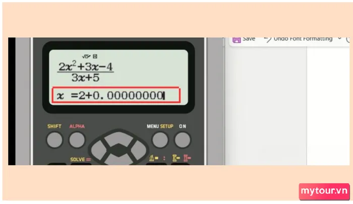 Nhập giá trị cho x tiến gần đến x0 cộng một số nhỏ