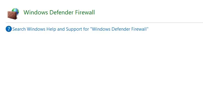 Tìm kiếm và mở Windows Defender Firewall