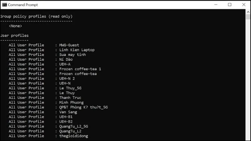Chọn tên mạng WiFi bạn muốn kết nối trong danh sách