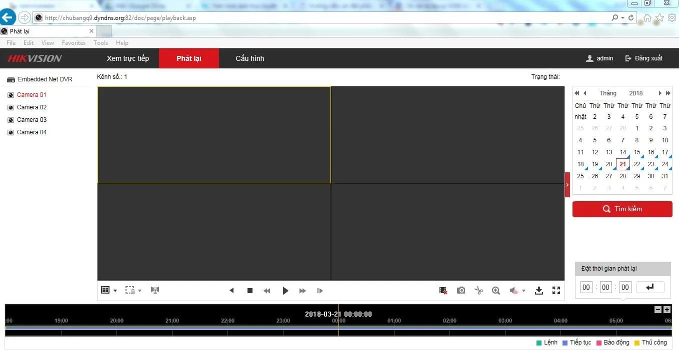 Xem lại lịch sử ghi hình Hikvision trên IE