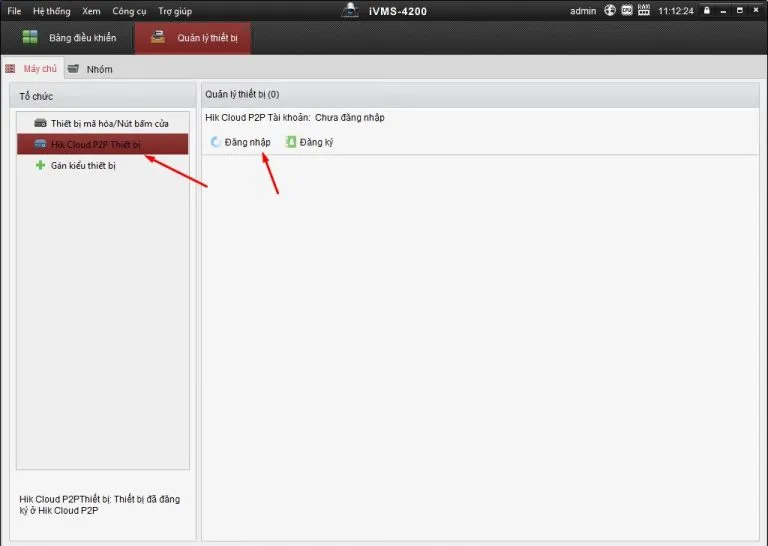 Đăng nhập tài khoản Hik-Connect