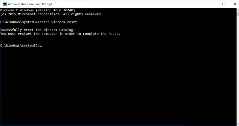 cách reset winsock bằng command prompt để khắc phục tình trạng lag mạng