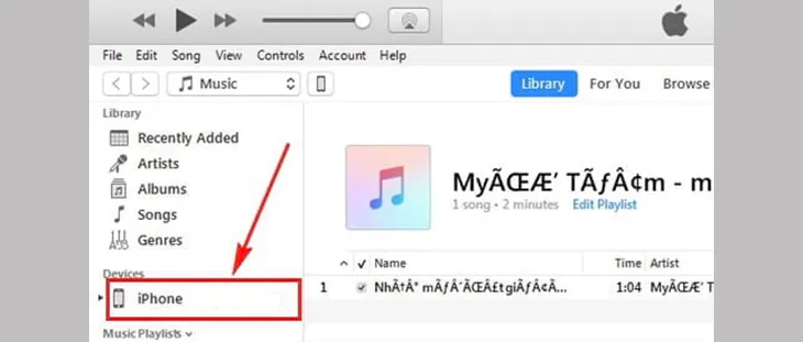 Kết nối iPhone với máy tính bằng dây cáp USB