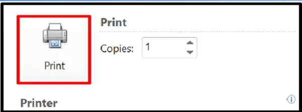 Hoàn tất thiết lập và nhấn nút Print để bắt đầu quá trình in ấn