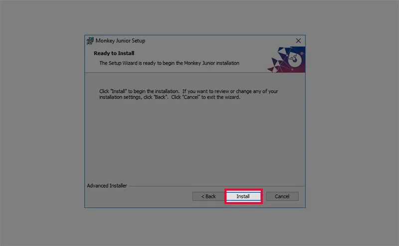 Màn Hình Yêu Cầu Nhấn Install Để Bắt Đầu Quá Trình Cài Đặt Phần Mềm
