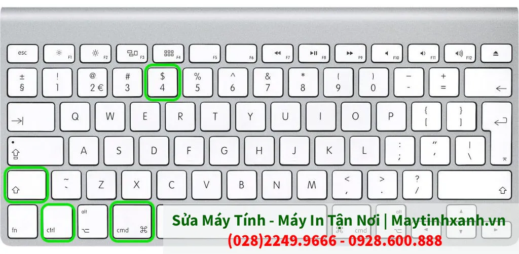 Ảnh minh họa quy trình chụp màn hình máy tính Macbook bằng tổ hợp phím Command và Shift