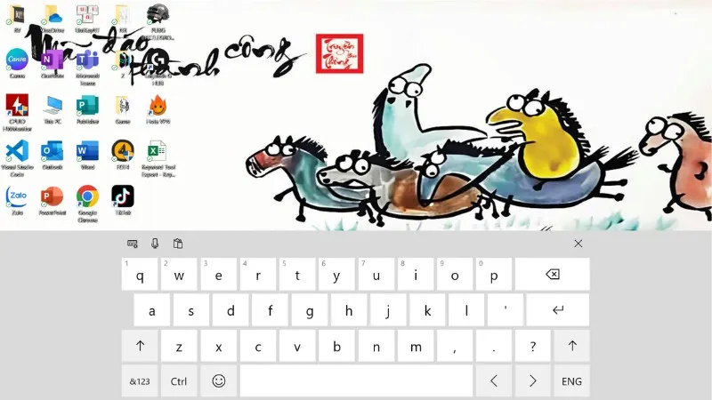 Giao diện Touch Keyboard (Bàn phím cảm ứng) trên Windows