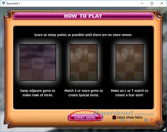 Màn hình xác nhận bắt đầu chơi game sau khi cấu hình đồ họa và tùy chọn khởi động ban đầu