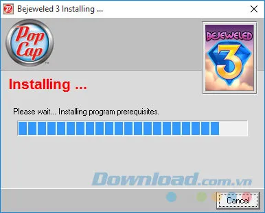 Quan sát thanh tiến trình và ước tính thời gian hoàn thành khi cài đặt trò chơi trên máy tính