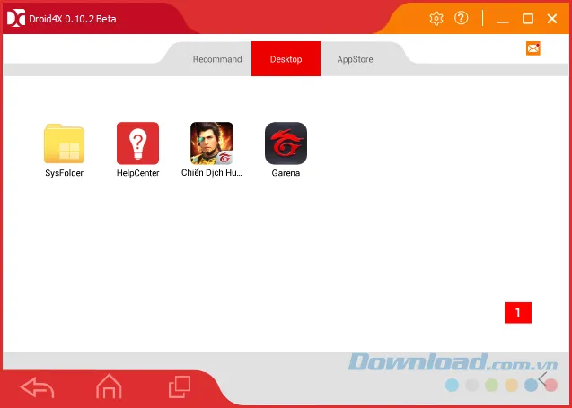 Giao diện khởi động của trình giả lập Droid4X khi chuẩn bị cài Bigo Live
