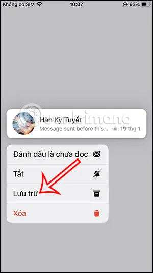 Lợi ích và thao tác lưu trữ một cuộc trò chuyện Messenger để quản lý hộp thư