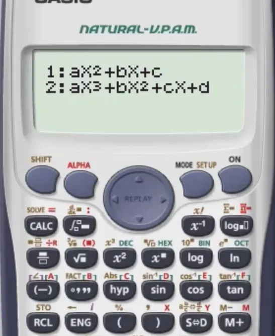 Menu lựa chọn bậc của bất phương trình (bậc 2 hoặc bậc 3) khi thực hiện cách bấm bất phương trình trên máy tính casio 570vn.
