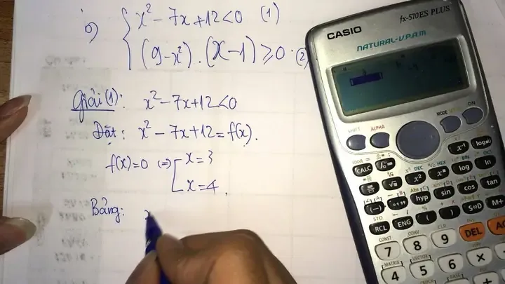 Giao diện cơ bản của máy tính Casio