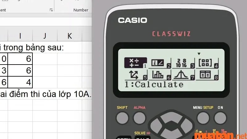 Bạn cần chọn biểu tượng phép tính thống kê (số 6) để bật chức năng này lên