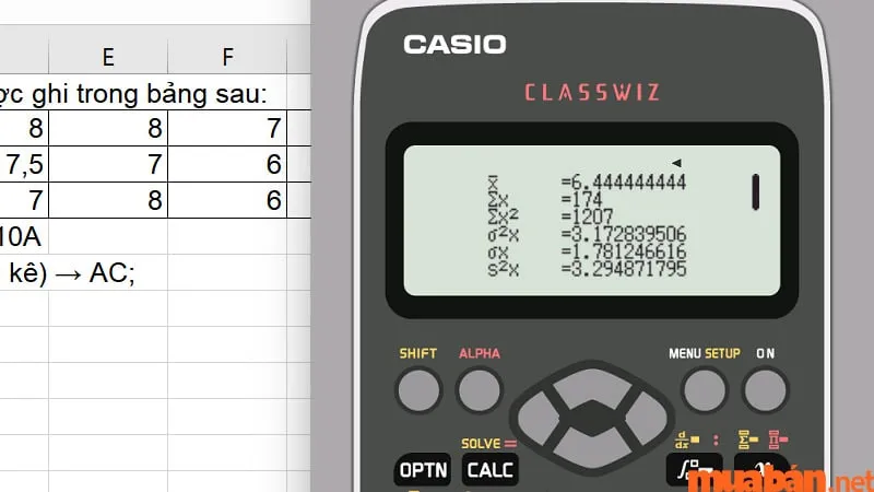 Ngoài giá trị phương sai, bạn còn có thể nhìn thấy những thông số khác có liên quan trên màn hình hiển thị