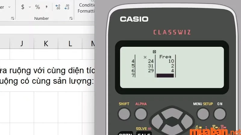 Bạn cần nhập chính xác giá trị X và tần số vào trong bảng