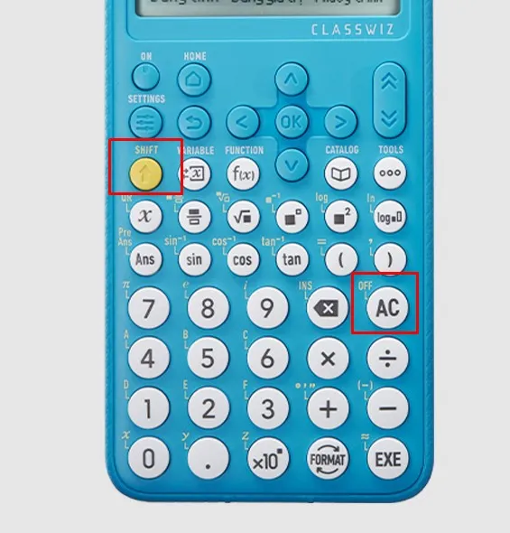 Cách tắt máy tính Casio FX 880BTG