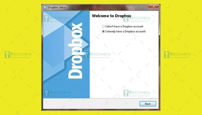 Đăng nhập tài khoản Dropbox sau khi hoàn tất allintitle:cách cài đặt dropbox trên máy tính