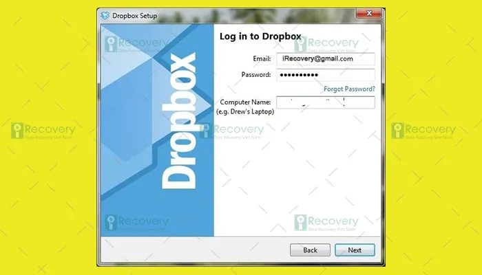 Chọn loại tài khoản cơ bản 2GB khi thực hiện cài đặt Dropbox