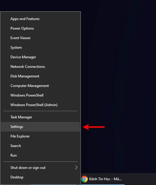 Thiết lập phím nóng PrtSc bằng cách mở bảng Settings Windows.