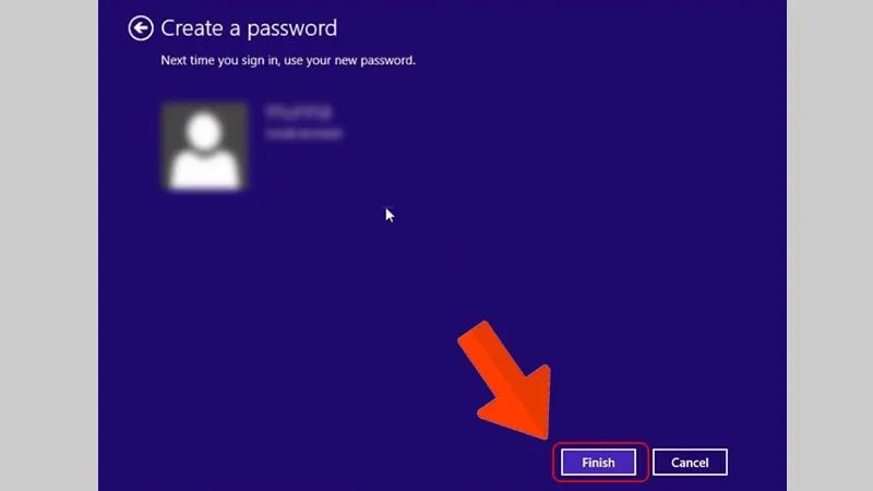 Hoàn tất quá trình thiết lập mật khẩu cho máy tính Dell chạy Windows 8/8.1