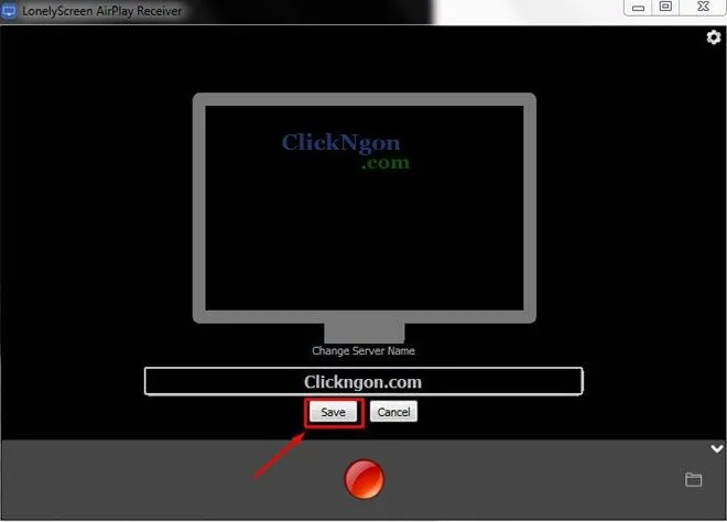 Thay đổi tên hiển thị của phần mềm LonelyScreen để dễ dàng nhận diện khi chiếu màn hình iPad lên máy tính