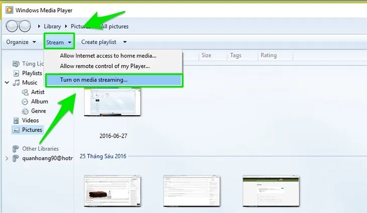 Hướng Dẫn Kích Hoạt Tính Năng DLNA Trên Windows Media Player Để Chiếu Nội Dung Đa Phương Tiện