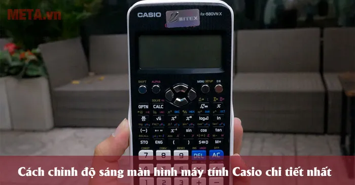 Menu cài đặt SETUP cơ bản và nút SHIFT MODE trên máy tính Casio