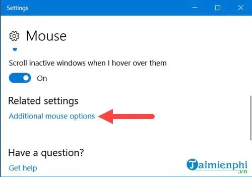Thao tác bỏ chọn Enhance pointer precision trong Mouse Properties
