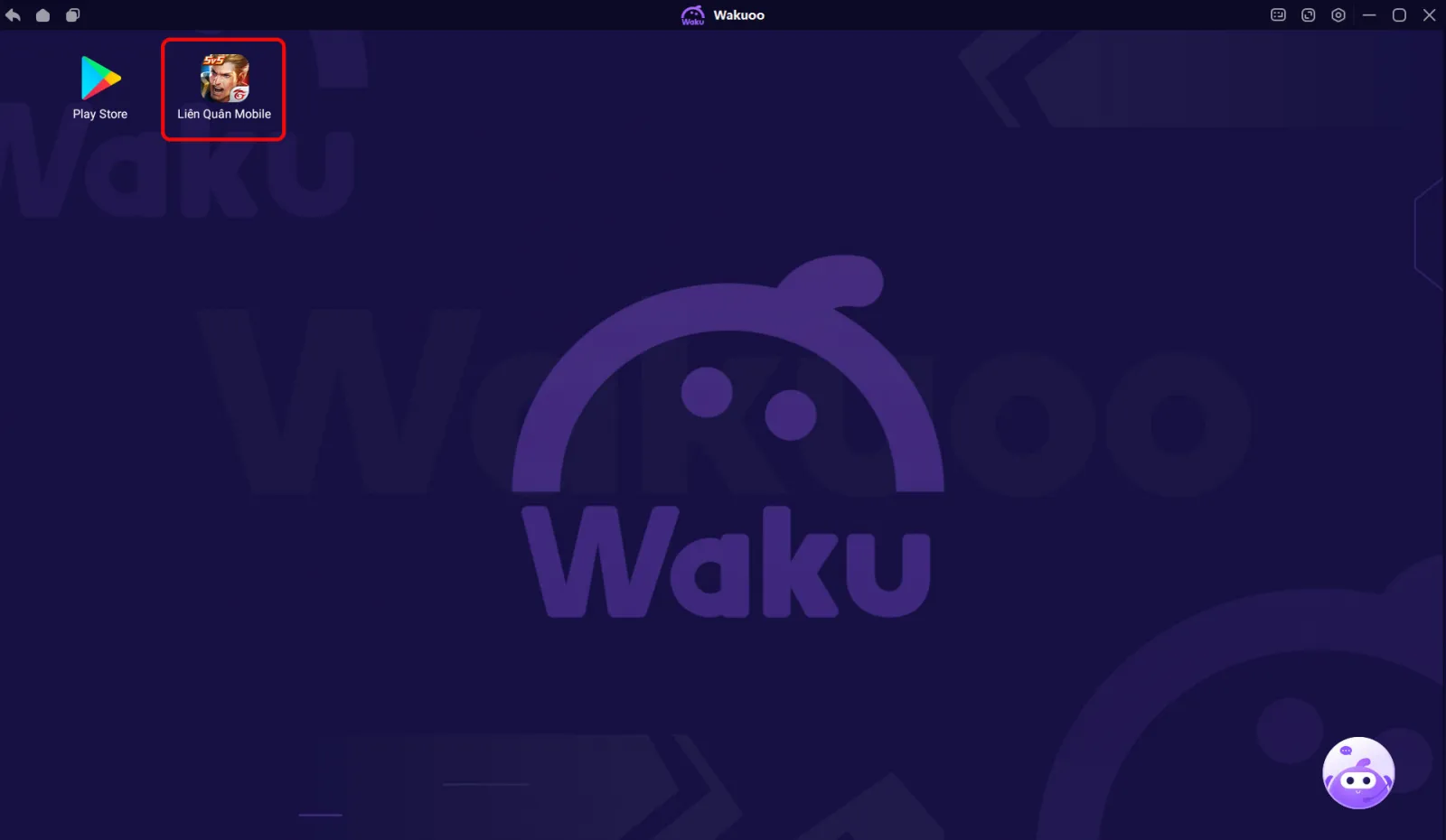 Giao diện cài đặt game Liên Quân Mobile trong Wakuoo, giải pháp chơi game không cần cấu hình PC cao