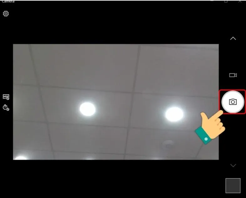 Biểu tượng máy ảnh để thực hiện thao tác chụp ảnh bằng camera trên máy tính Win 10