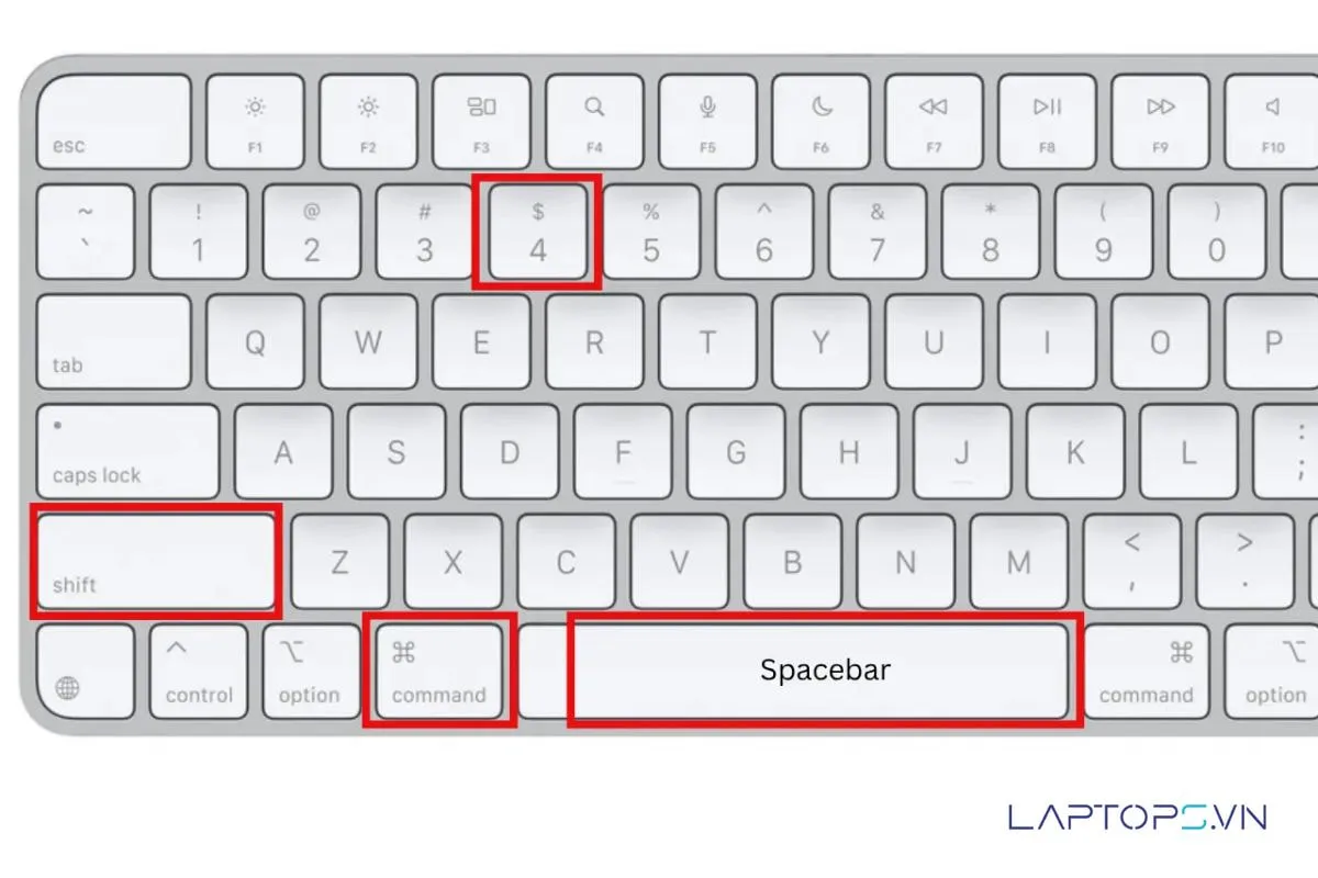 Tổ hợp phím Shift Command 3 và 4 để chụp màn hình Macbook