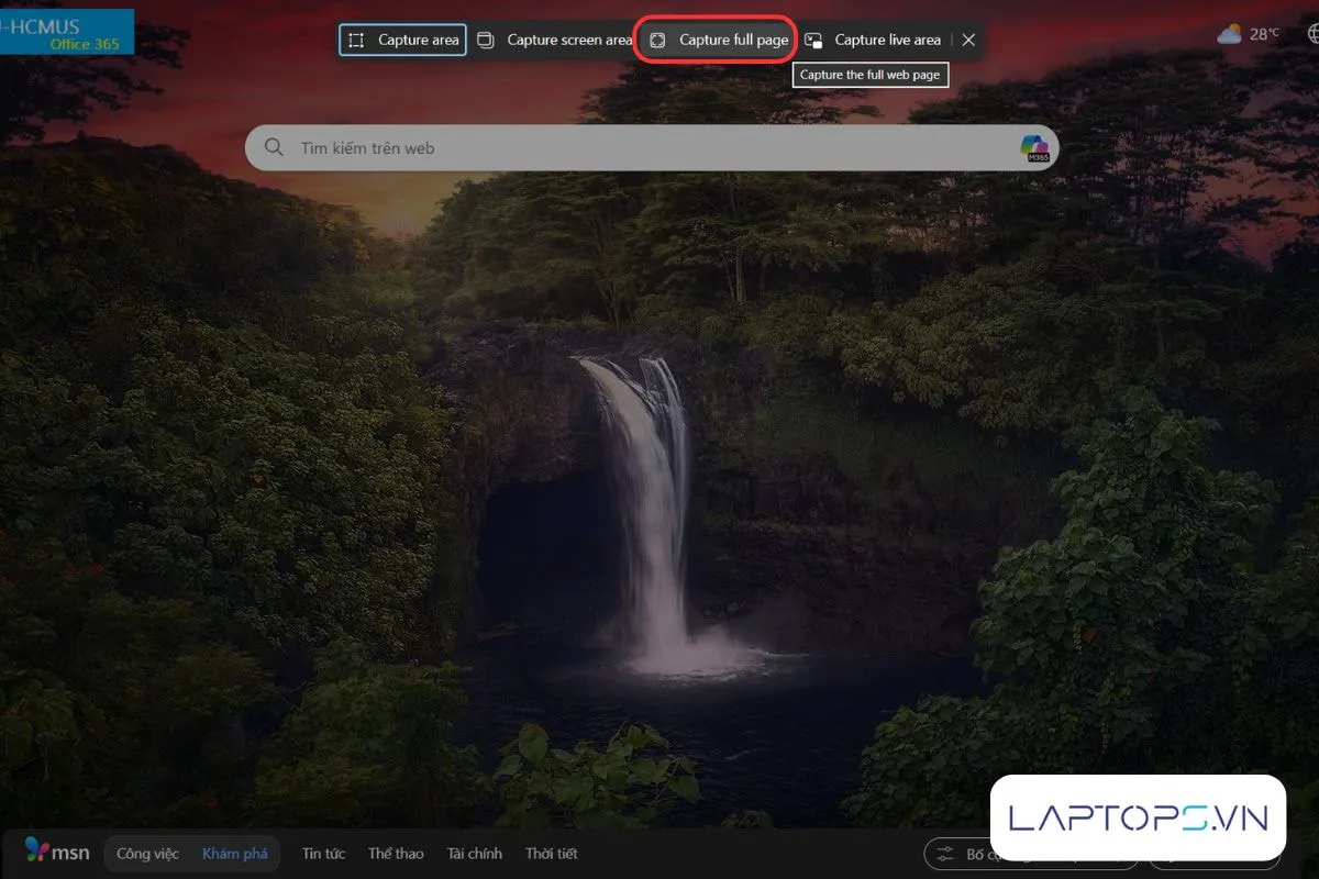 Hướng dẫn cách chụp màn hình cuộn toàn trang web trên trình duyệt Microsoft Edge