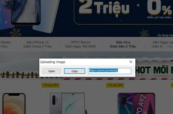 Sử dụng phần mềm Lightshot để tùy chỉnh vùng và chỉnh sửa hình ảnh chụp màn hình máy tính Dell