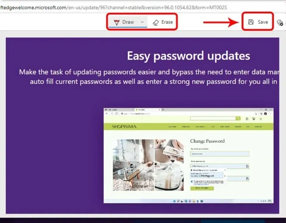 Lựa chọn "Capture full page" trong Microsoft Edge để chụp toàn bộ trang web