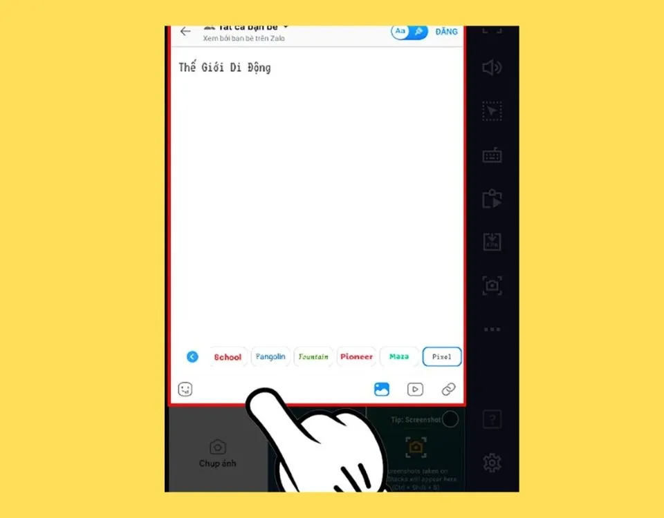 Soạn nội dung và tùy chỉnh bài đăng trước khi thực hiện cách đăng bài trên zalo từ máy tính