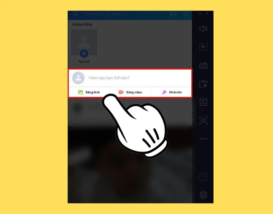 Tải lên hình ảnh và video từ máy tính vào bài đăng Zalo