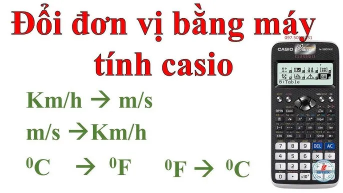cach doi don vi tren may tinh casio 580 chi tiet nhanh chong qua phim CONV