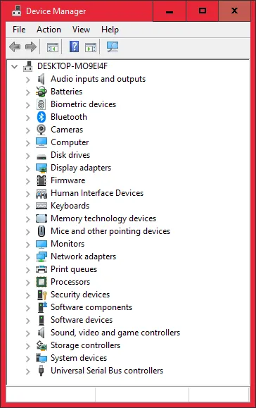 Mở Device Manager để kiểm tra và cập nhật driver thiết bị